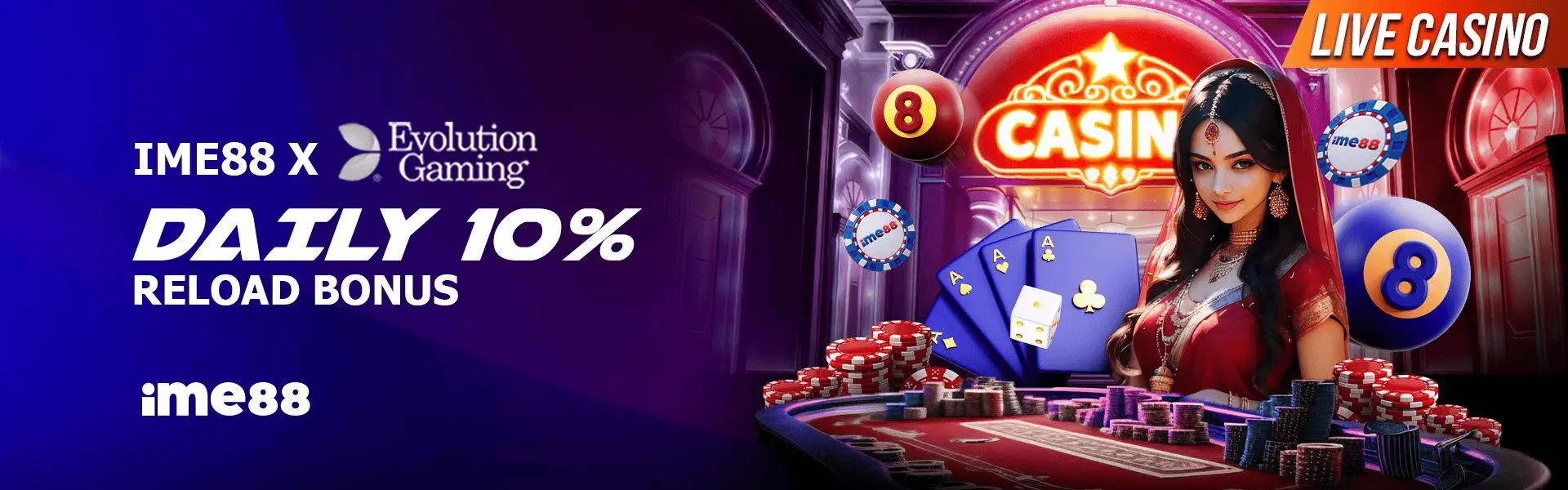 ime88 promotions Daily reload bonus