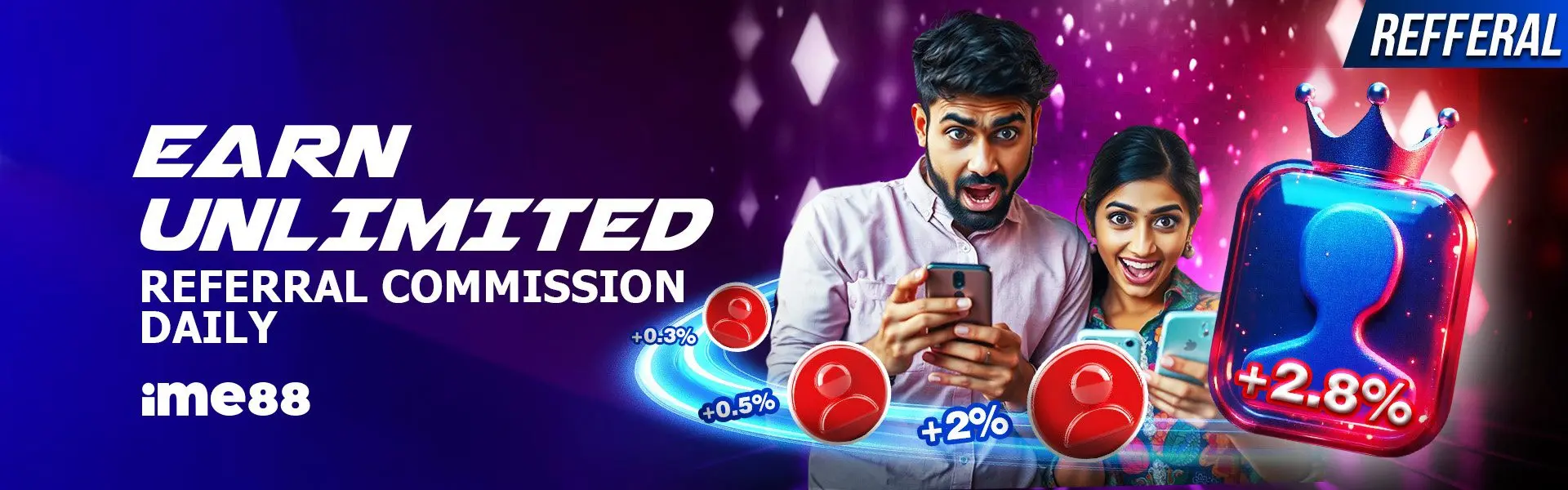 ime88 promotions earn unlimited referral commission